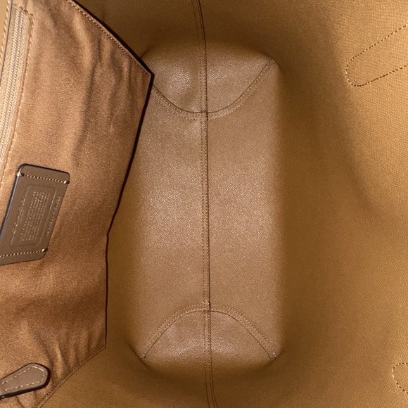 Coach City Tote with Houndstooth Print & Wristlet Set SV/Cream/Black NWT Women - Picture 6 of 10